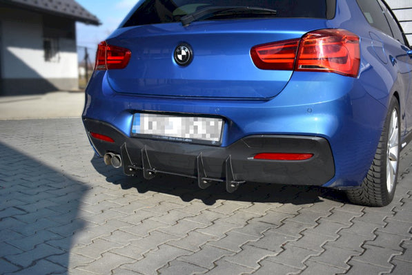 Maxton Design - BMW 1 F20/F21 M-POWER FACELIFT - REAR DIFFUSER V.1 (2015-19)