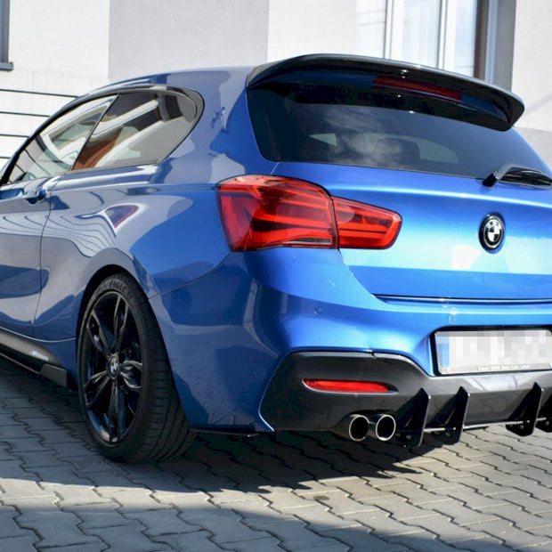 Maxton Design - BMW 1 F20/F21 M-POWER FACELIFT - REAR DIFFUSER V.1 (2015-19)