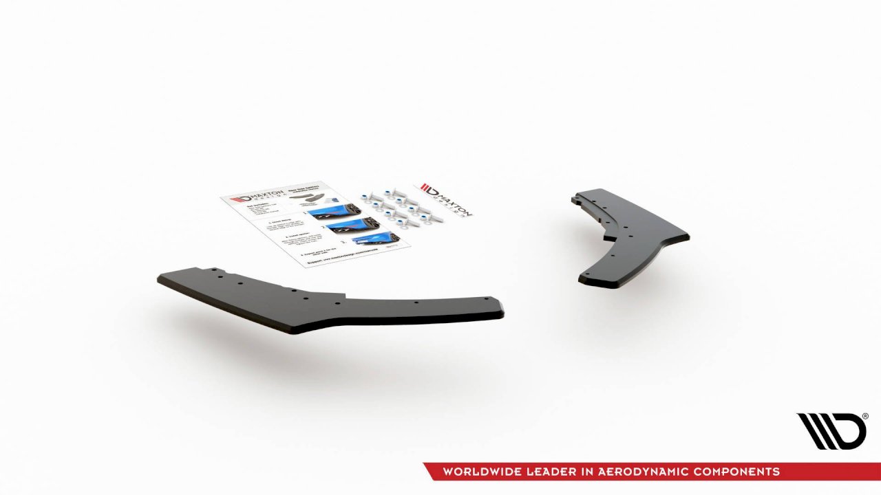 Maxton Design - STREET PRO DURABILITY REAR SIDE SPLITTERS V2 BMW 1 F20 M-PACK FACELIFT / M140I (2015-2019)