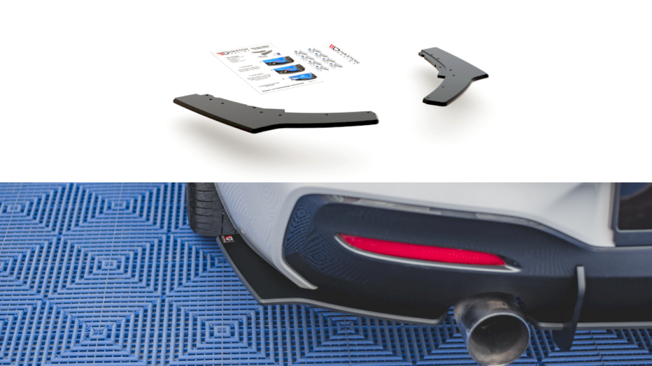 Maxton Design - STREET PRO DURABILITY REAR SIDE SPLITTERS V2 BMW 1 F20 M-PACK FACELIFT / M140I (2015-2019)