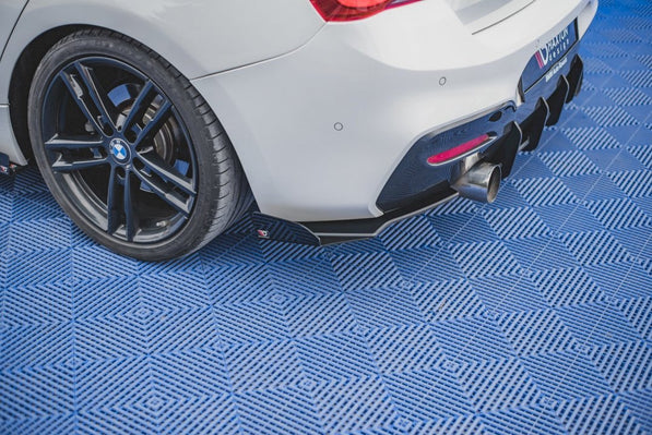 Maxton Design - STREET PRO DURABILITY REAR SIDE SPLITTERS V2 (+FLAPS) BMW 1 F20 M-PACK FACELIFT / M140I (2015-2019)