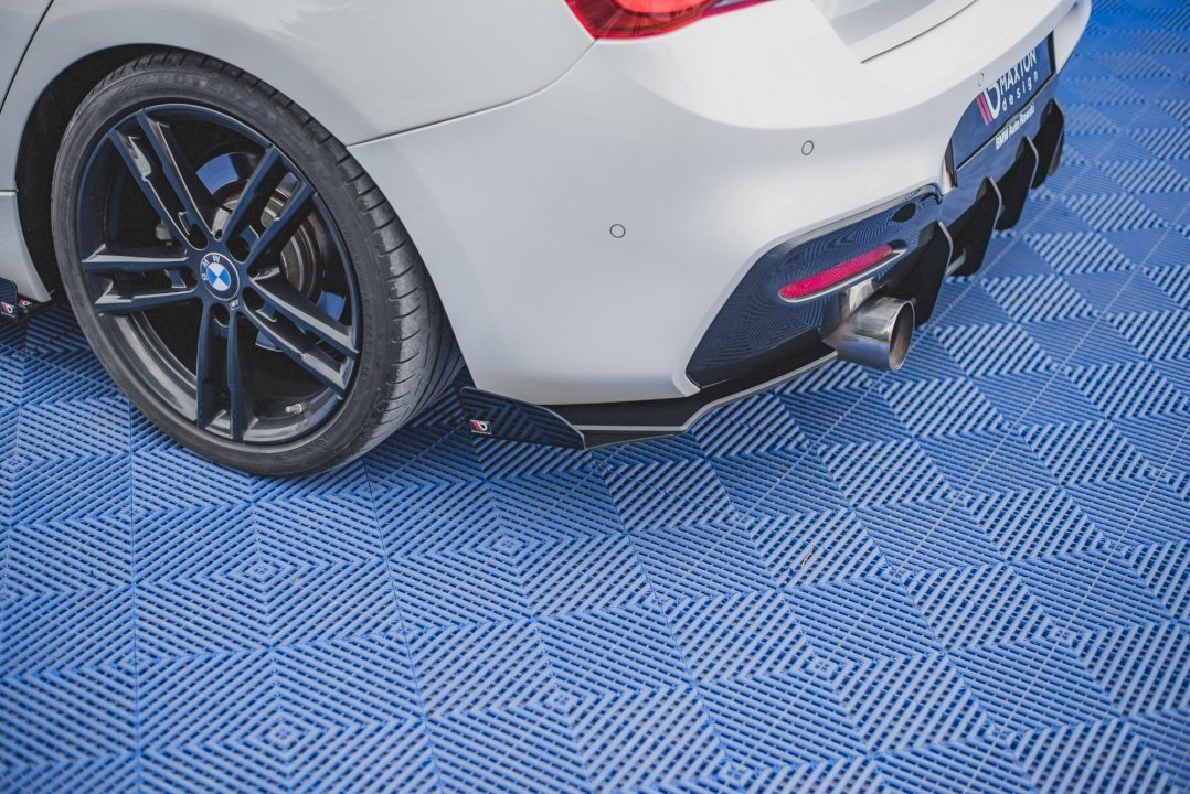 Maxton Design - STREET PRO DURABILITY REAR SIDE SPLITTERS V2 (+FLAPS) BMW 1 F20 M-PACK FACELIFT / M140I (2015-2019)
