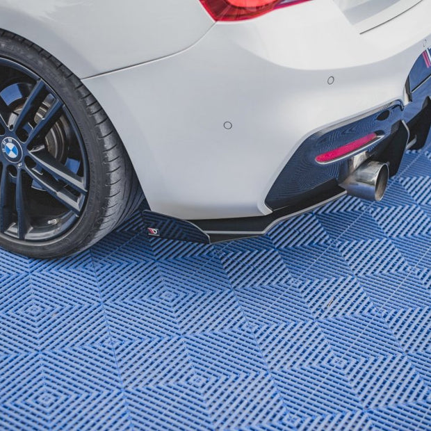 Maxton Design - STREET PRO DURABILITY REAR SIDE SPLITTERS V2 (+FLAPS) BMW 1 F20 M-PACK FACELIFT / M140I (2015-2019)