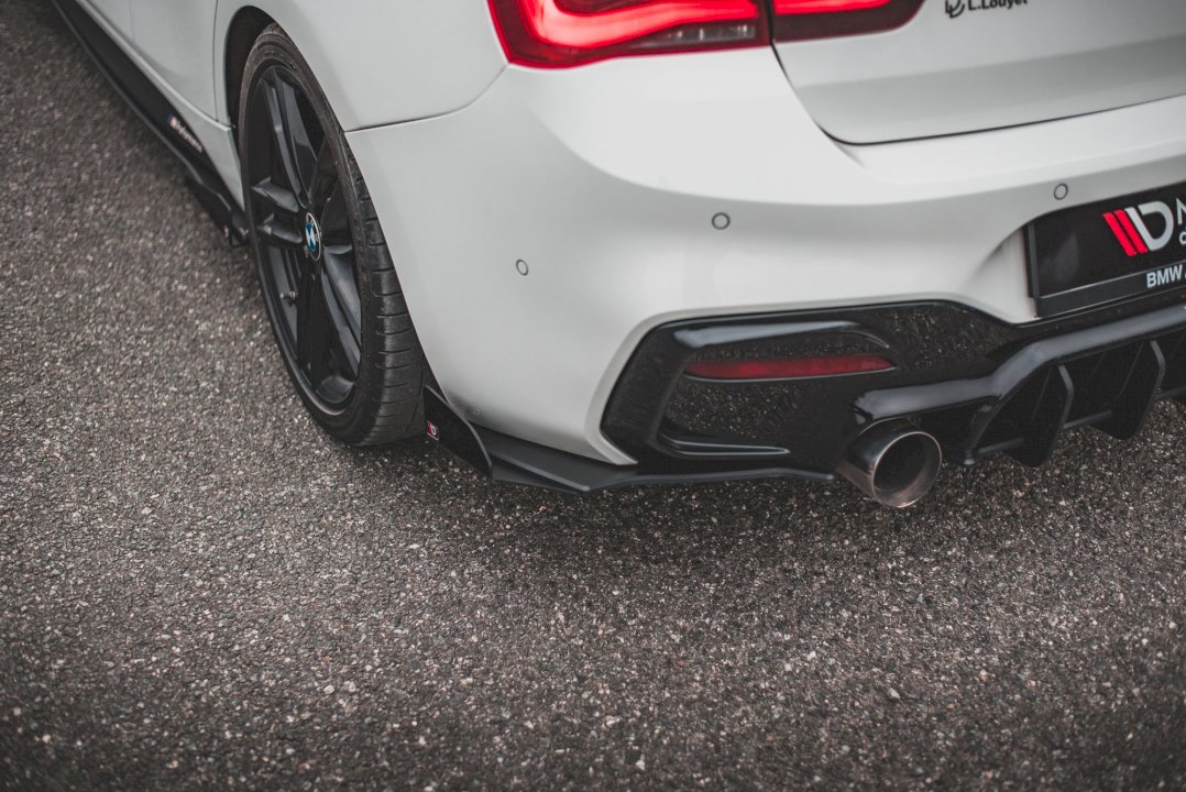 Maxton Design - STREET PRO DURABILITY REAR SIDE SPLITTERS V3 (+FLAPS) BMW 1 F20 M-PACK FACELIFT / M140I (2015-2019)