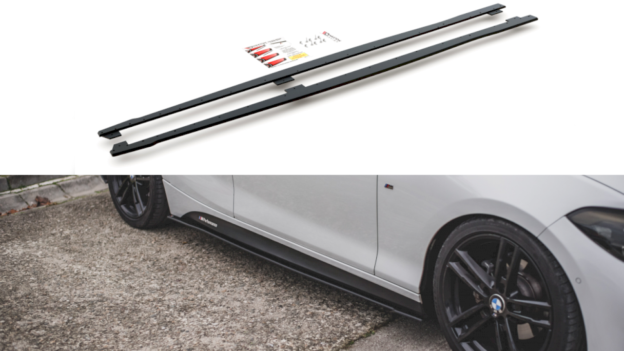 Maxton Design - STREET PRO DURABILITY SIDE SKIRTS DIFFUSERS V2 BMW 1 F20 M-PACK FACELIFT / M140I (2015-2019)