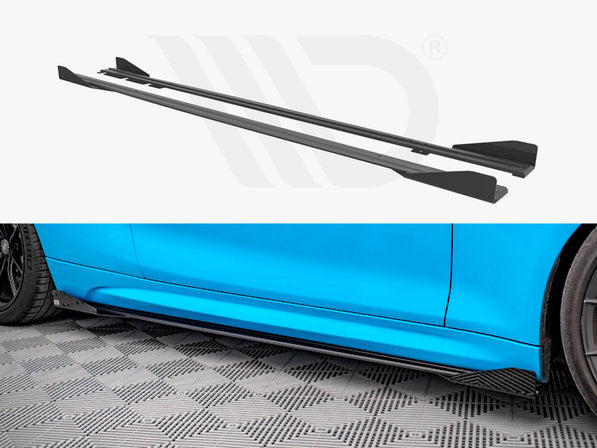Maxton Design - STREET PRO SIDE SKIRTS DIFFUSERS (+FLAPS) BMW M2 F87 (2016-2020)