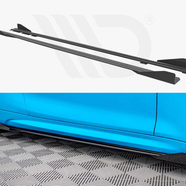 Maxton Design - STREET PRO SIDE SKIRTS DIFFUSERS (+FLAPS) BMW M2 F87 (2016-2020)