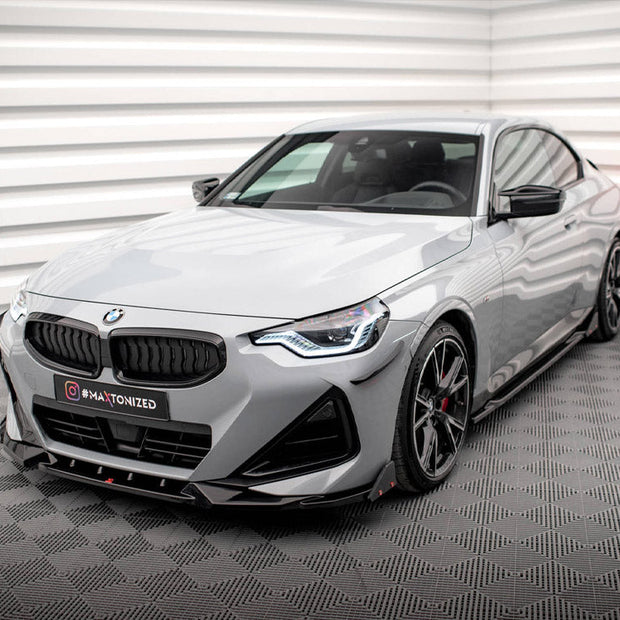 Maxton Design - FRONT SPLITTER V.2 + FLAPS BMW 2 COUPE M-PACK / M240I G42