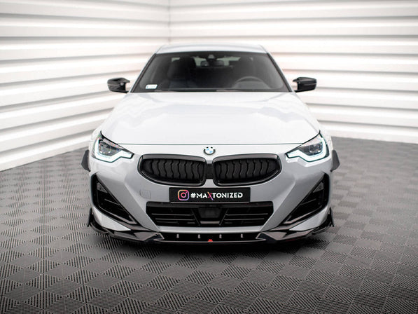 Maxton Design - FRONT SPLITTER V.2 + FLAPS BMW 2 COUPE M-PACK / M240I G42