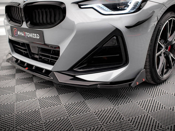 Maxton Design - FRONT SPLITTER V.2 + FLAPS BMW 2 COUPE M-PACK / M240I G42