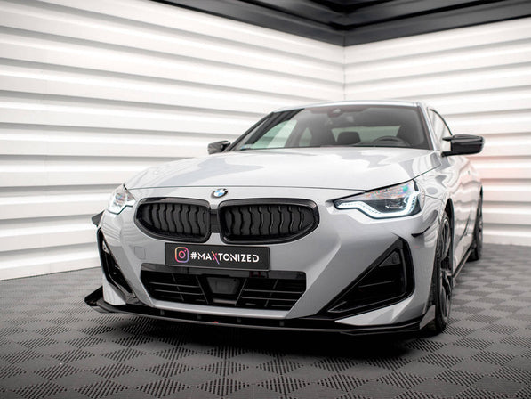 Maxton Design - STREET PRO FRONT SPLITTER + FLAPS BMW 2 COUPE M-PACK / M240I G42