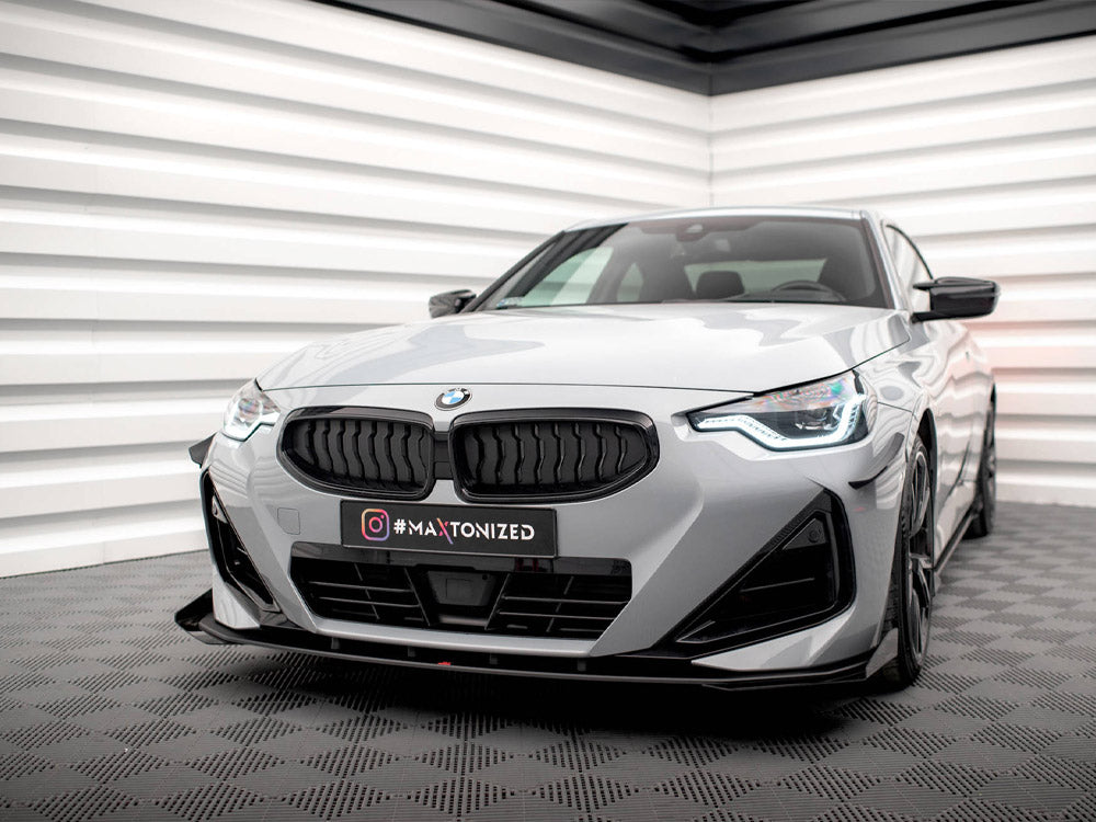 Maxton Design - STREET PRO FRONT SPLITTER + FLAPS BMW 2 COUPE M-PACK / M240I G42