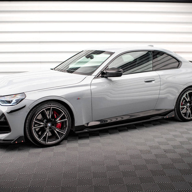 Maxton Design - SIDE SKIRTS DIFFUSERS V.2 + FLAPS BMW 2 COUPE M-PACK / M240I G42