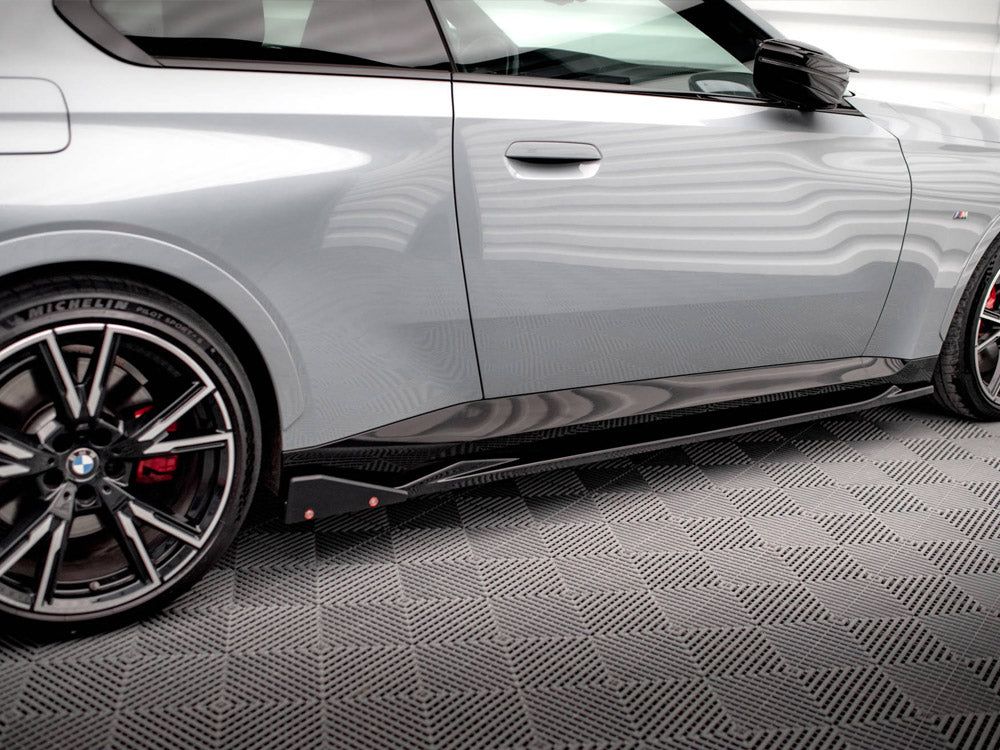 Maxton Design - SIDE SKIRTS DIFFUSERS V.2 + FLAPS BMW 2 COUPE M-PACK / M240I G42