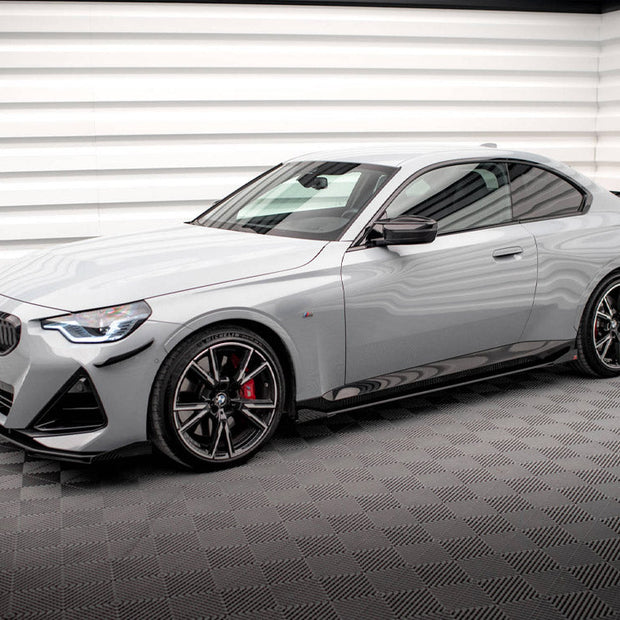 Maxton Design - STREET PRO SIDE SKIRTS DIFFUSERS + FLAPS BMW 2 COUPE M-PACK / M240I G42