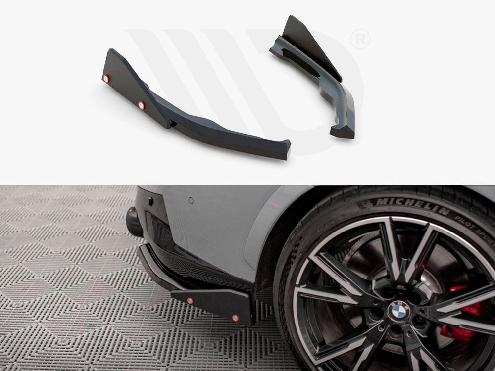 Maxton Design - REAR SIDE SPLITTERS V.2 + FLAPS BMW 2 COUPE M240I G42