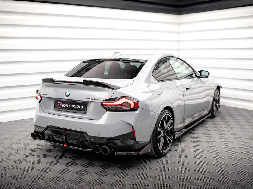 Maxton Design - REAR SIDE SPLITTERS V.2 + FLAPS BMW 2 COUPE M240I G42