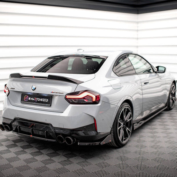 Maxton Design - REAR SIDE SPLITTERS V.2 + FLAPS BMW 2 COUPE M240I G42