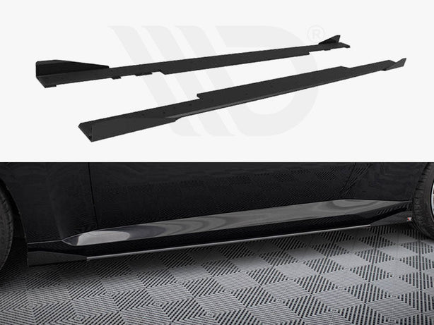 Maxton Design - STREET PRO SIDE SKIRTS DIFFUSERS + FLAPS BMW 2 COUPE G42