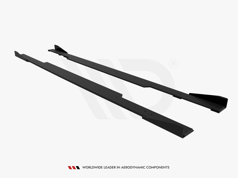 Maxton Design - STREET PRO SIDE SKIRTS DIFFUSERS + FLAPS BMW 2 COUPE G42