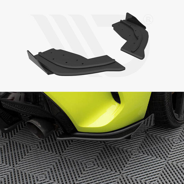 Maxton Design - STREET PRO REAR SIDE SPLITTERS V.1 + FLAPS V.1 BMW 1 F40 M-PACK / M135I