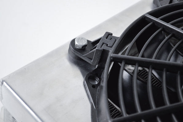 CSF 13.8in x 10in Dual Fluid Bar & Plate HD Oil Cooler w/9in SPAL Fan