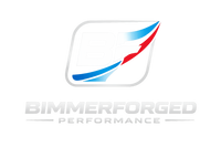 Bimmerforged Performance logo with a stylized design on a white background