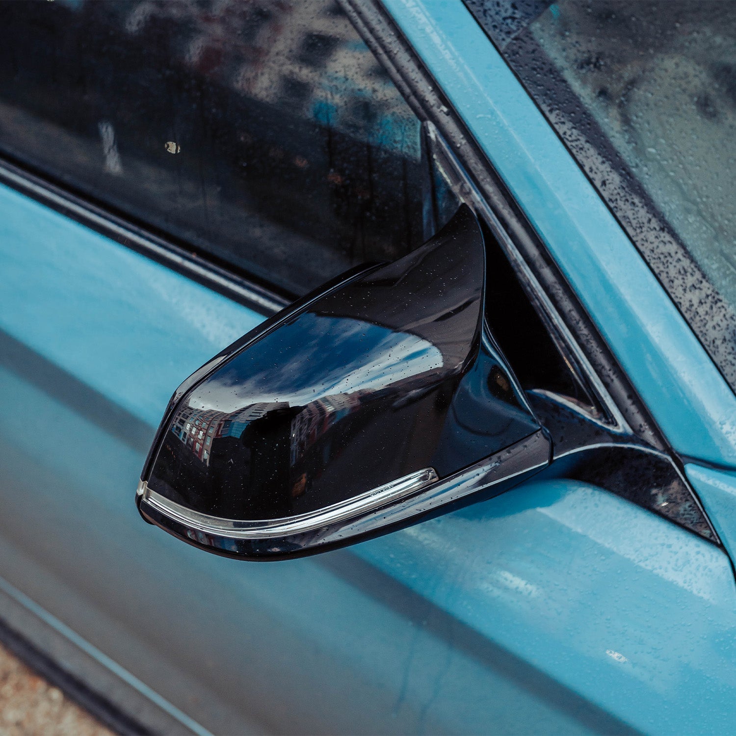 MHC Black BMW M Style Wing Mirror Replacement Covers In Gloss Black