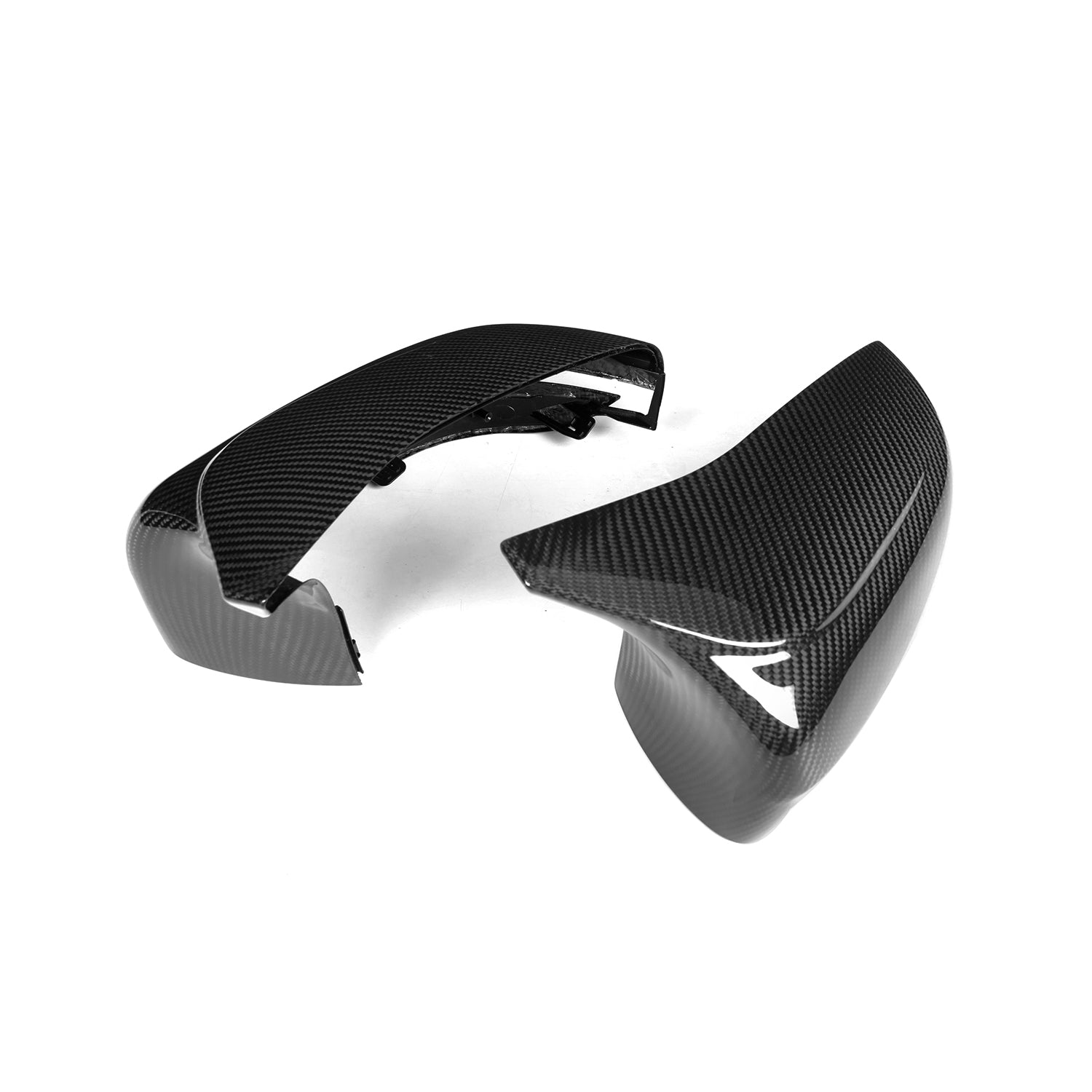 MHC+ BMW M5 F90 Wing Mirror Covers In Gloss Pre Preg Carbon Fibre (2018+ F90)