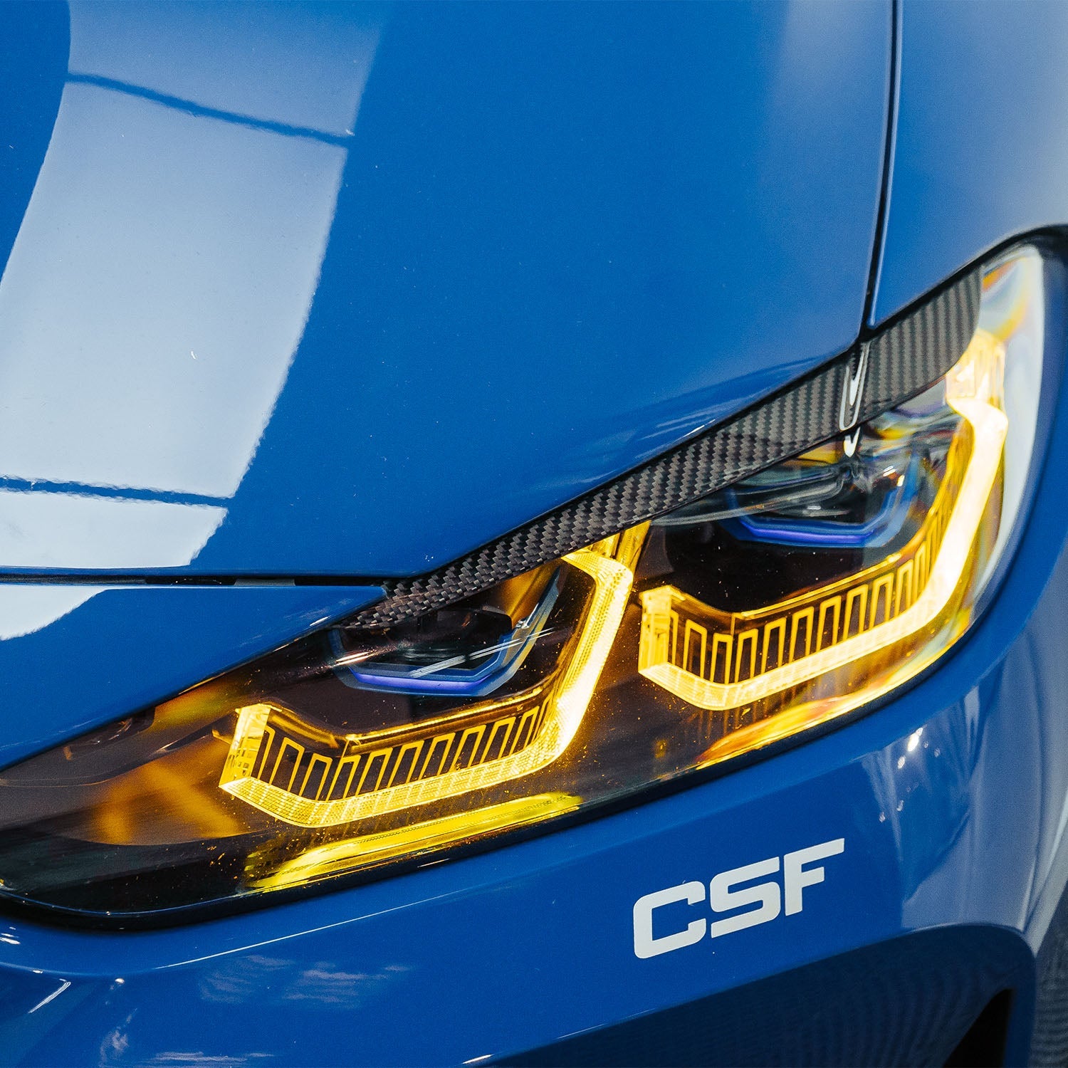 BMW G80, G81 M3 & G82, G83 M4 Headlight Eyebrow Covers In Carbon Fibre