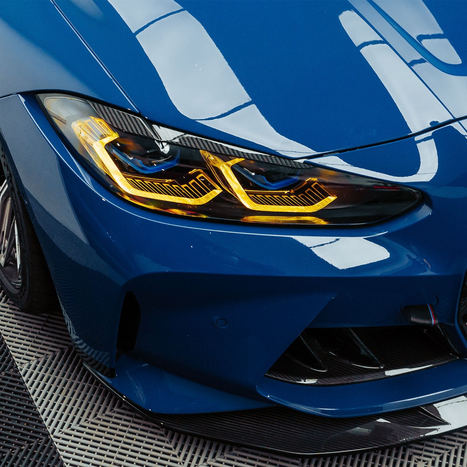 BMW G80, G81 M3 & G82, G83 M4 Headlight Eyebrow Covers In Carbon Fibre