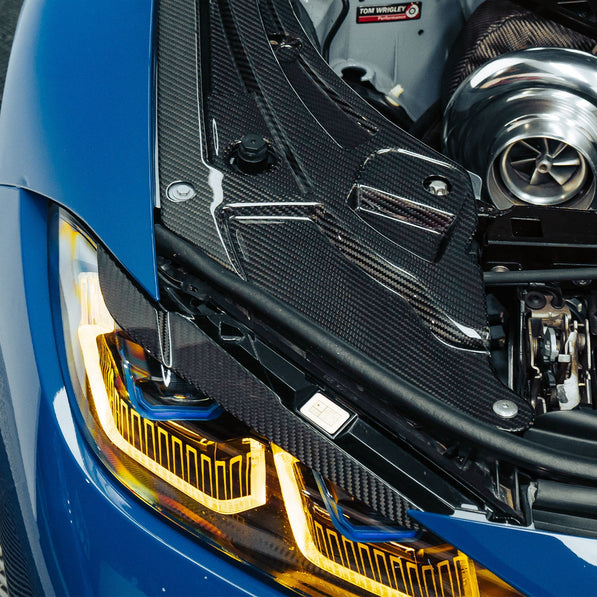 BMW G80, G81 M3 & G82, G83 M4 Headlight Eyebrow Covers In Carbon Fibre