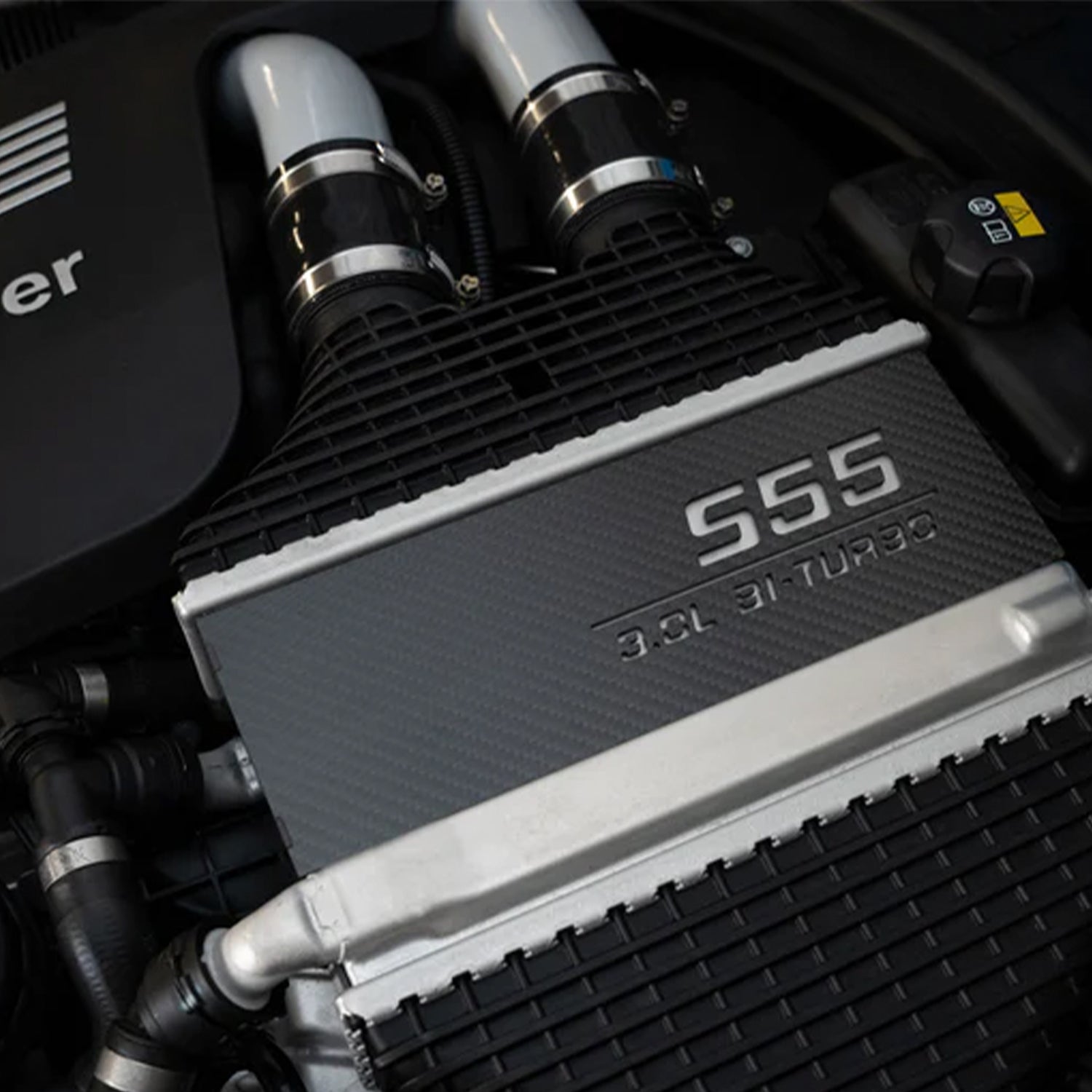 Carbonex BMW S55 Charge Cooler Cover In Pre Preg Carbon Fibre (F80 M3, F82 M4 & F87 M2 Competition)
