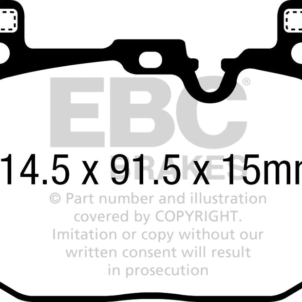 EBC Yellowstuff Front Brake Pads BMW F40 M135i, F44 M235i 128ti, F39 X2 M35i & more DP42393R
