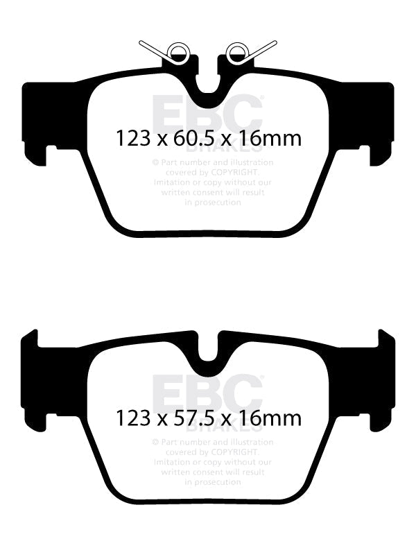 EBC Yellowstuff Rear Brake Pads BMW F40 M135i, F44 M235i, F39 X2 M35i & more DP42394R