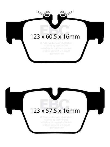 EBC Yellowstuff Rear Brake Pads BMW F40 M135i, F44 M235i, F39 X2 M35i & more DP42394R