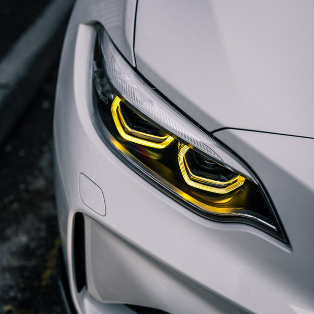 R44 BMW M2/2 Series CSL Yellow Daytime Running Lights LED Module Set (F87/F22/F23)