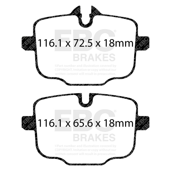 EBC BMW G80/G81 M3, G82/G83 M4 & G87 M2 Bluestuff Rear Brake Pads DP52089NDX