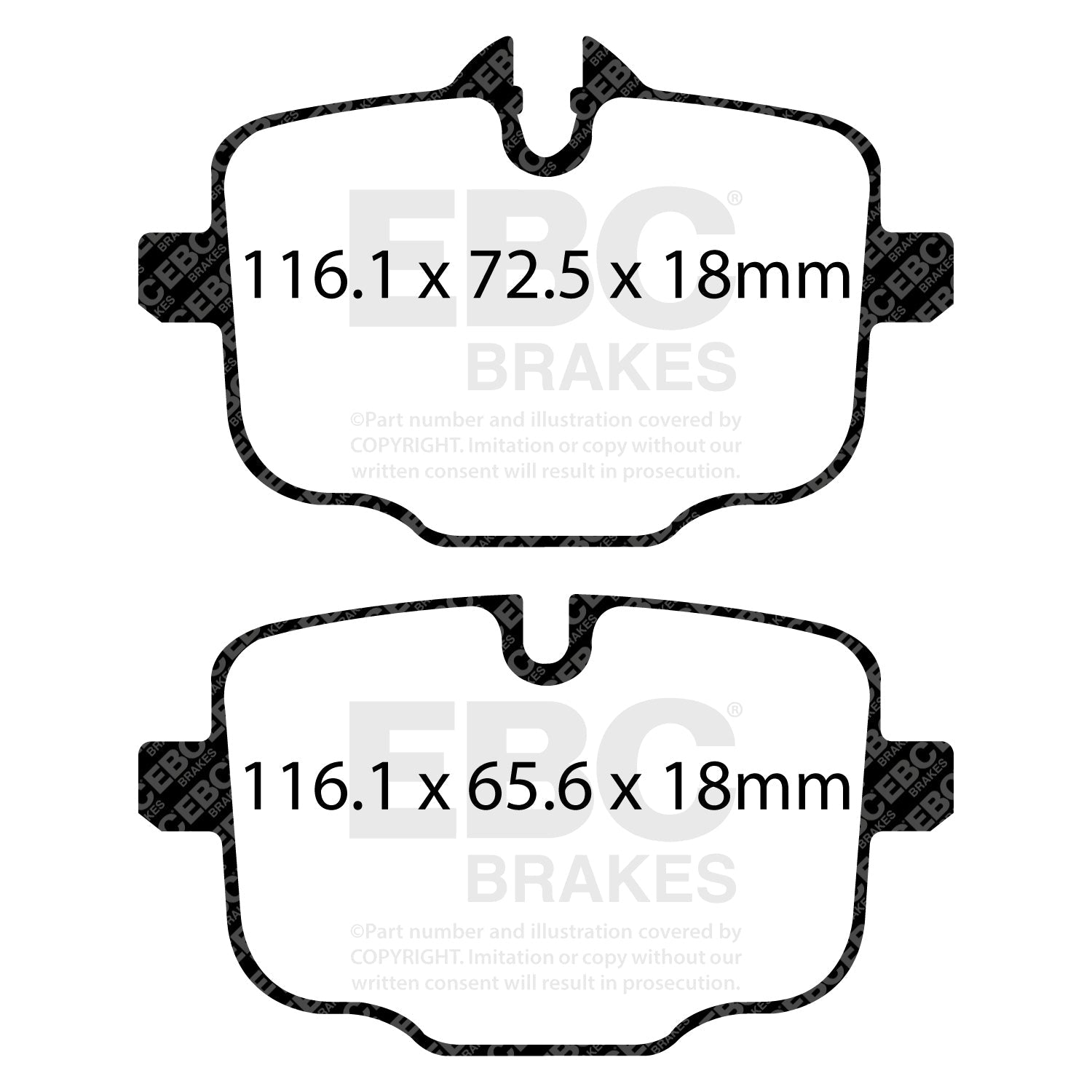 EBC Yellowstuff Rear Brake Pads DP42089R for BMW G80/G81 M3, G82/G83 M4 & G87 M2 & more