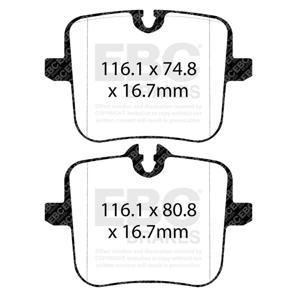 EBC Yellowstuff Rear Brake Pads For BMW F90 M5, F92 M8, F95 X5M & F96 X6M DP42320R