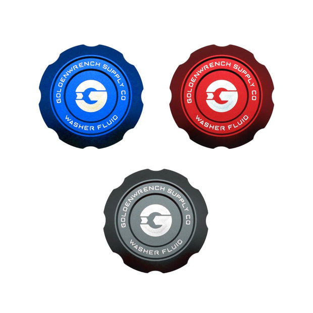GoldenWrench BMW F Series M Car BLACKLINE Billet Washer Fluid Cap (F87/F80/F82/F83/F22/F30/F32)