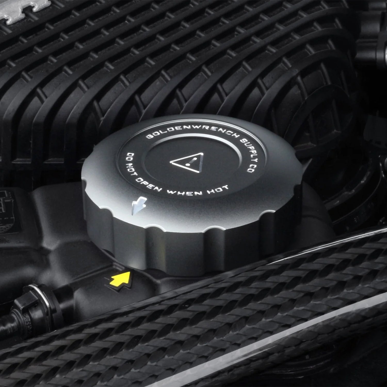 GoldenWrench BMW F Series M Car BLACKLINE Performance Coolant Expansion Tank Cap Cover