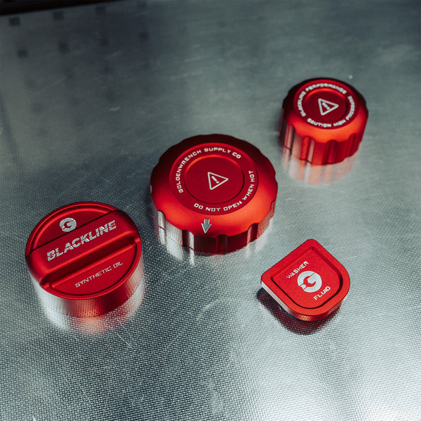 GoldenWrench BMW S63 & S68 M Car BLACKLINE Performance Engine Cap Cover Set (2017+ G90 M5, F95 X5M, F96 X6M & more)