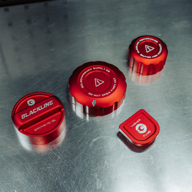 GoldenWrench BMW S63 & S68 M Car BLACKLINE Performance Engine Cap Cover Set (2017+ G90 M5, F95 X5M, F96 X6M & more)