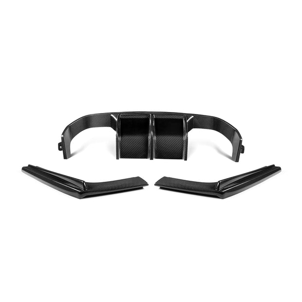MHC+ BMW M3/M4 Aggressive 3 Piece Rear Diffuser Gloss Pre Preg Carbon Fibre (F80/F82/F83)