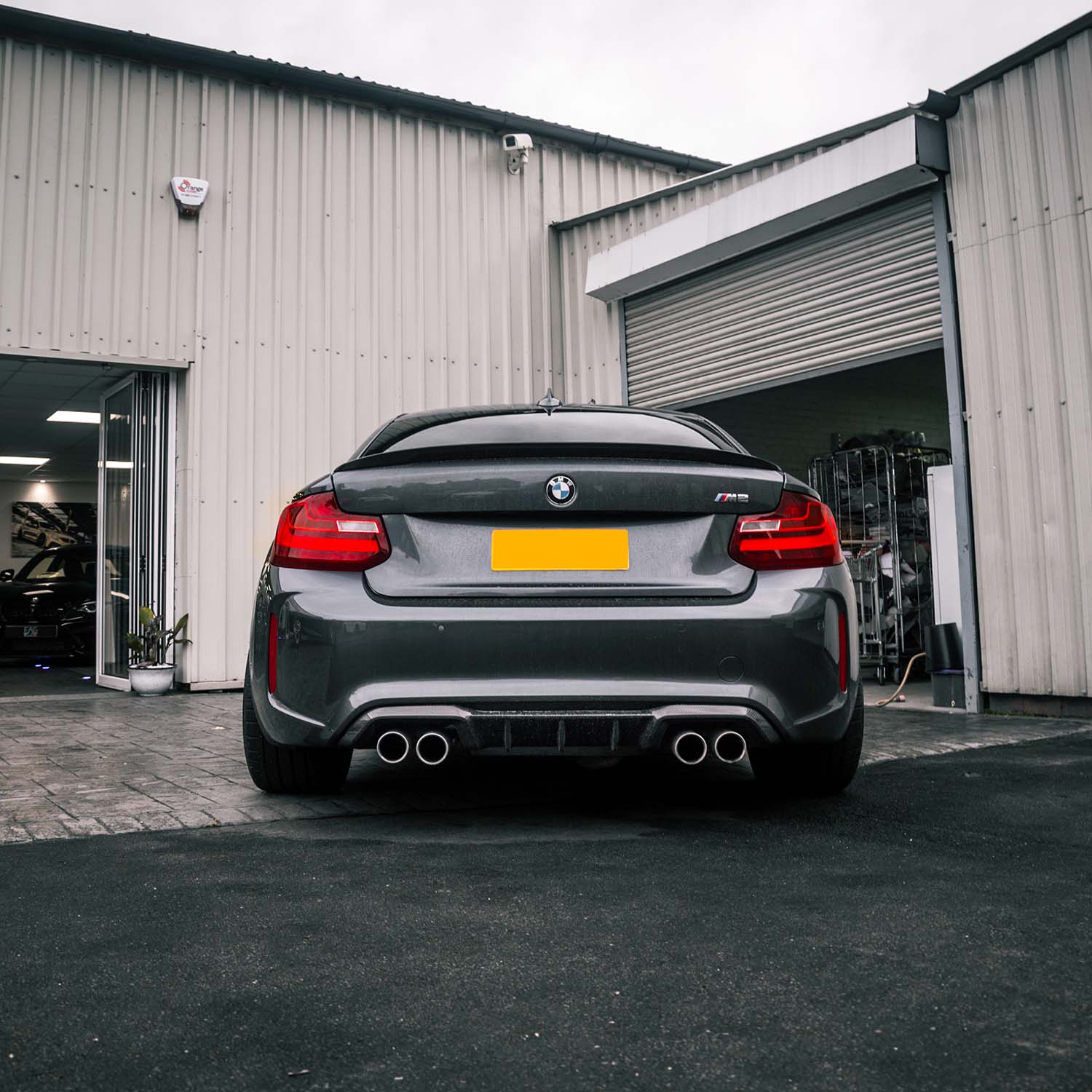 MHC+ BMW M2/M2 Competition Performance Style Rear Diffuser In Gloss Pre Preg Carbon Fibre (F87)