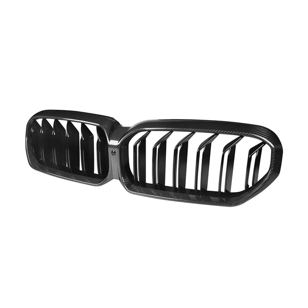 MHC+ BMW F90 M5 LCI Premium Front Grille In Pre Preg Carbon Fibre & Gloss Black