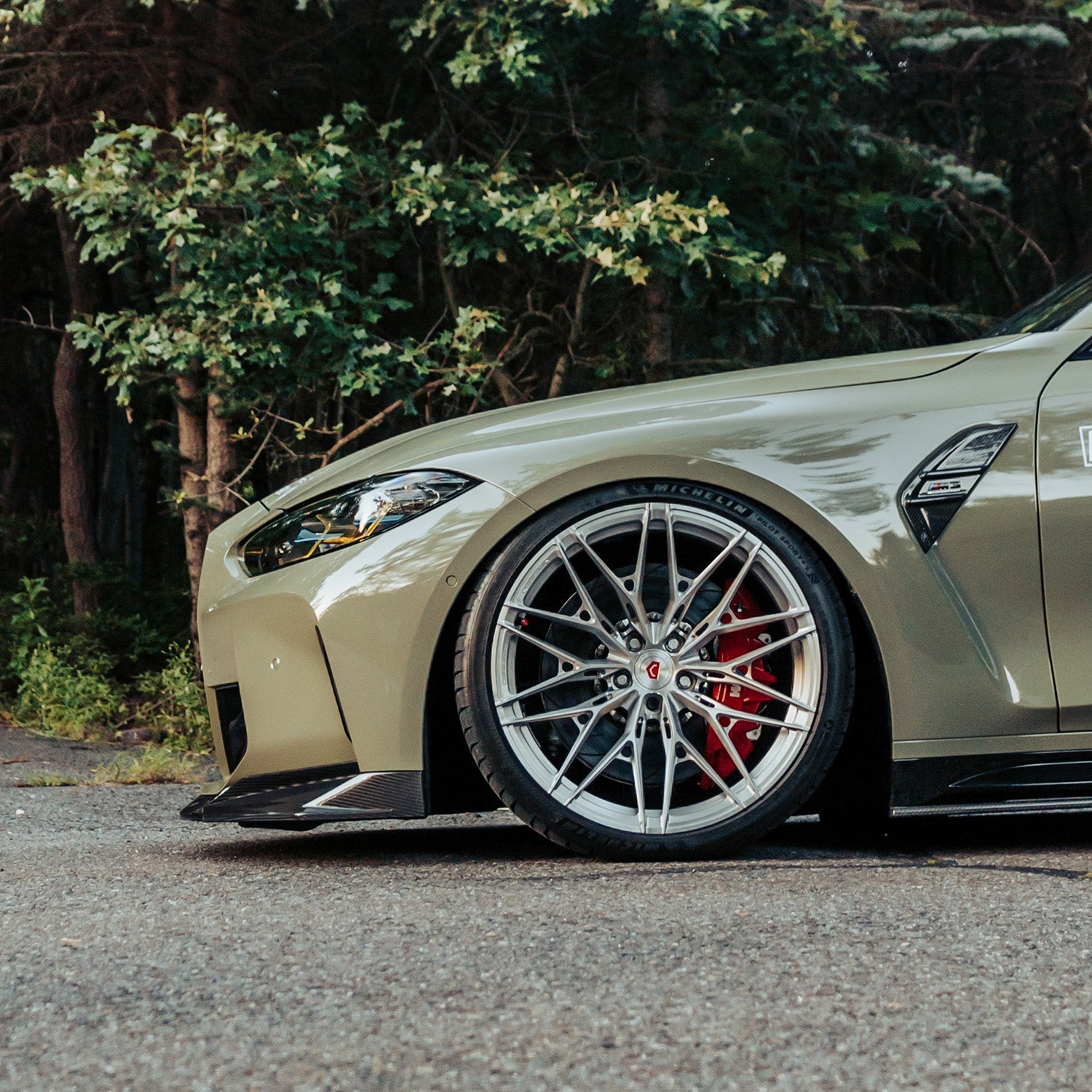 MHC+ BMW M3/M4 SP2 Front Splitter In Pre Preg Carbon Fibre (G80/G81/G82/G83)