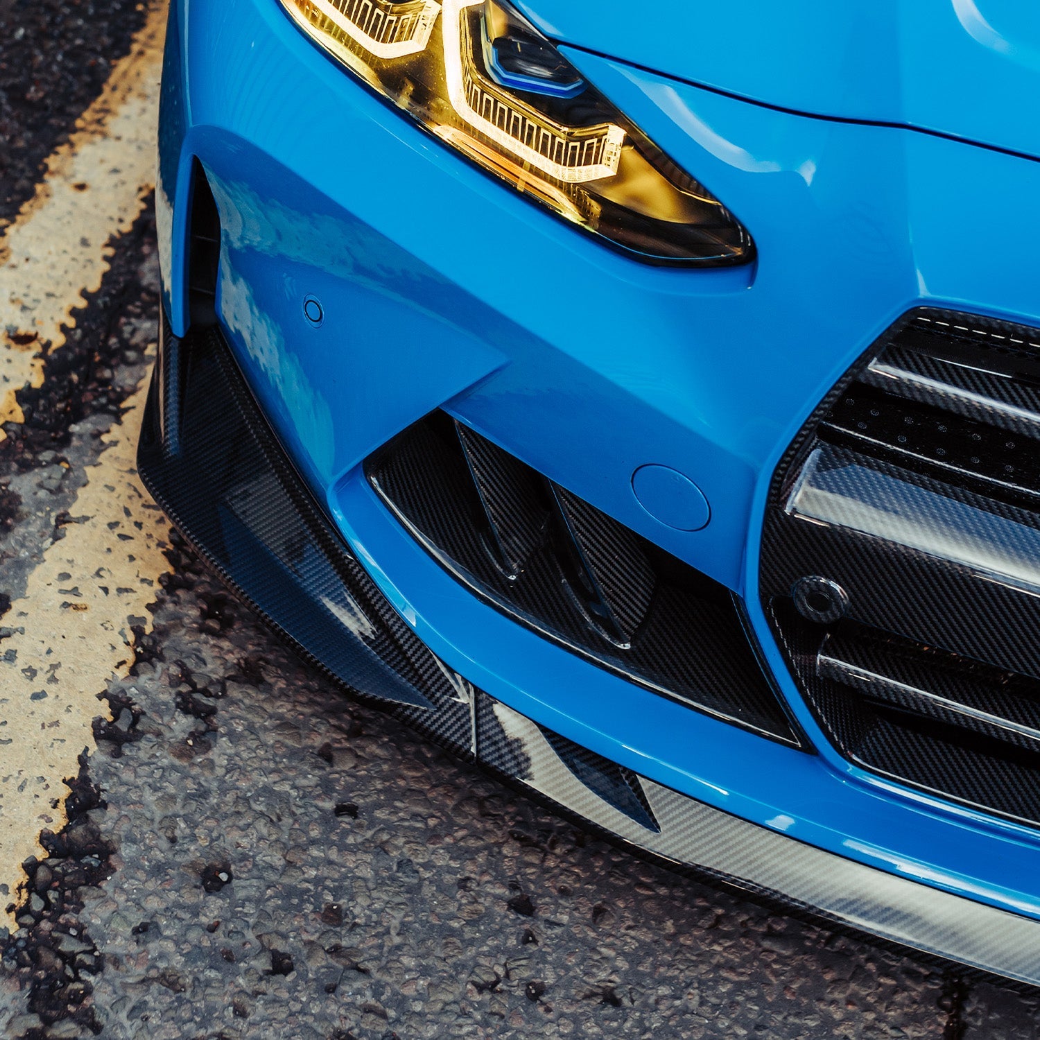 MHC+ BMW M3/M4 SP2 Front Splitter In Pre Preg Carbon Fibre (G80/G81/G82/G83)