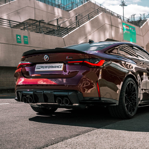 MHC+ BMW M4 Ducktail Style Rear Spoiler In Pre-Preg Carbon Fibre (G82)